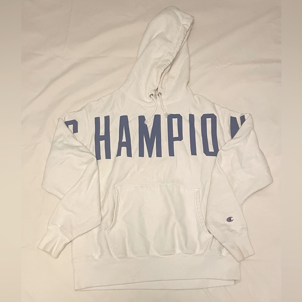 Champion Reverse Weave Men's Sz M Pullover Sweatshirt Hoodie Big Spell Out